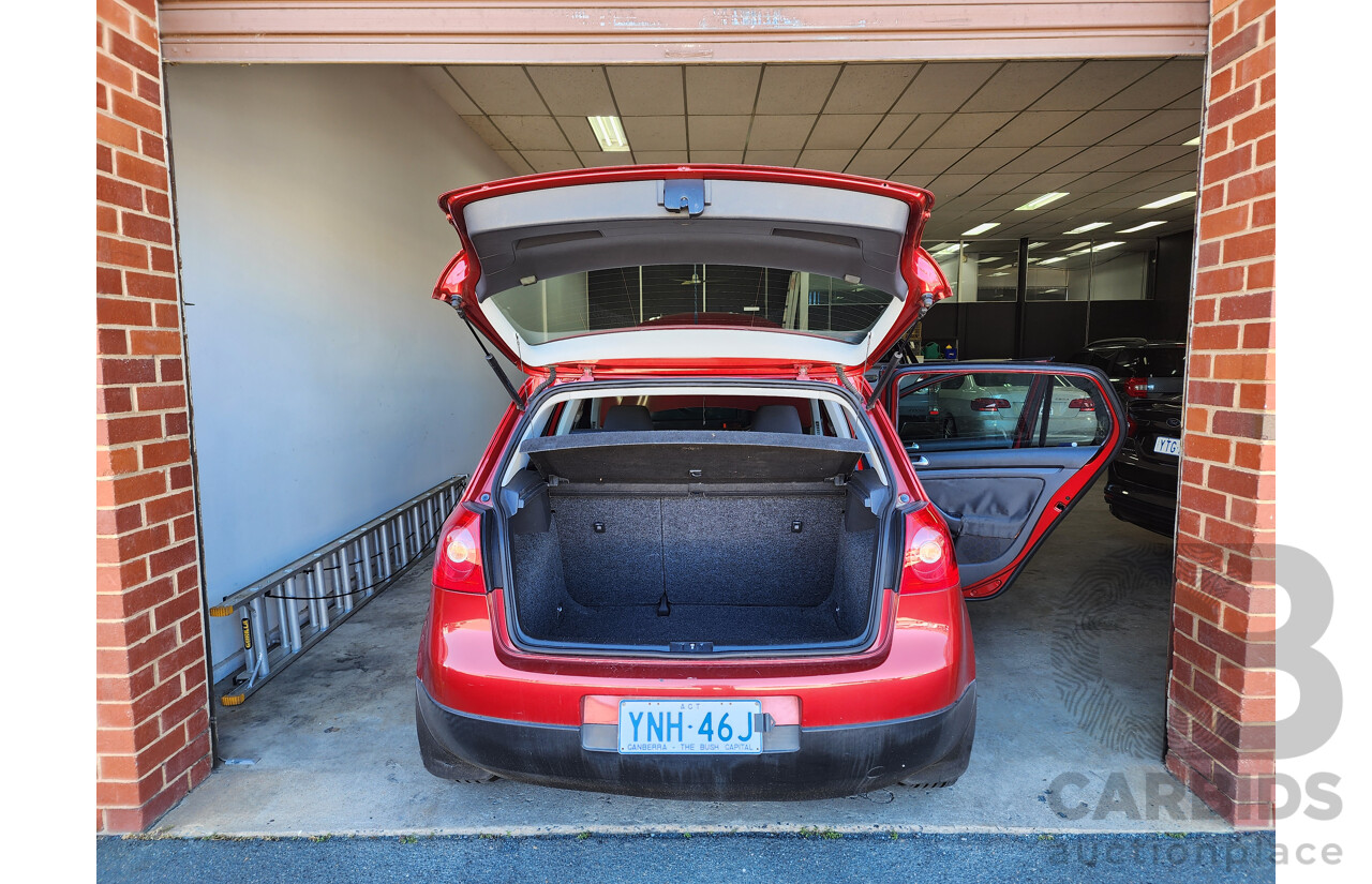 09/2007 Volkswagen Golf 1.6 Trendline 1K 5d Hatchback Red 1.6L