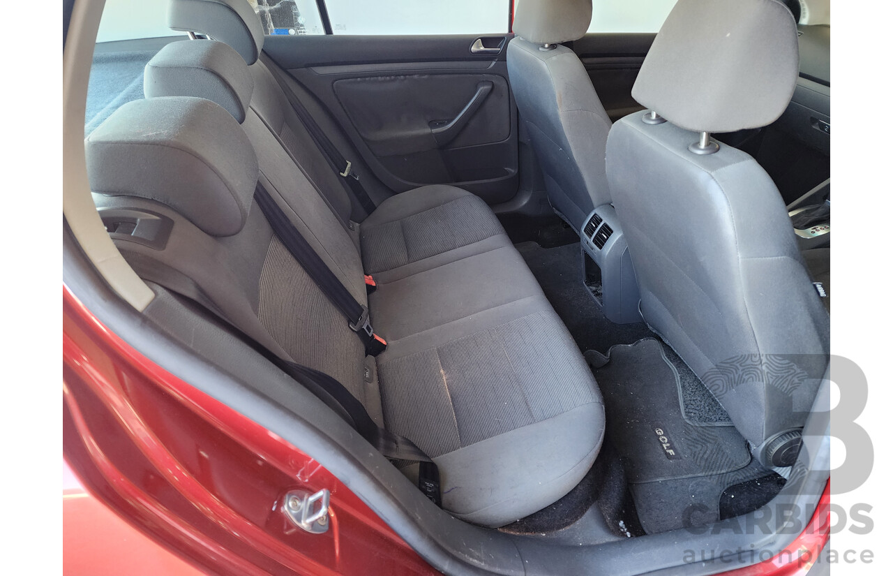 09/2007 Volkswagen Golf 1.6 Trendline 1K 5d Hatchback Red 1.6L