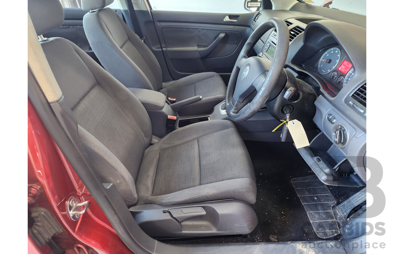 09/2007 Volkswagen Golf 1.6 Trendline 1K 5d Hatchback Red 1.6L