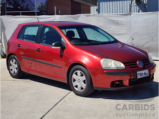 09/2007 Volkswagen Golf 1.6 Trendline 1K 5d Hatchback Red 1.6L