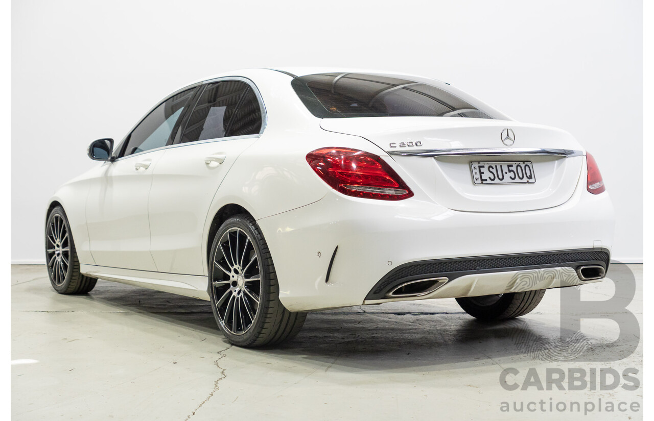 04/2015 Mercedes-Benz C200 (RWD) 205 4d Sedan White Turbo 2.0L