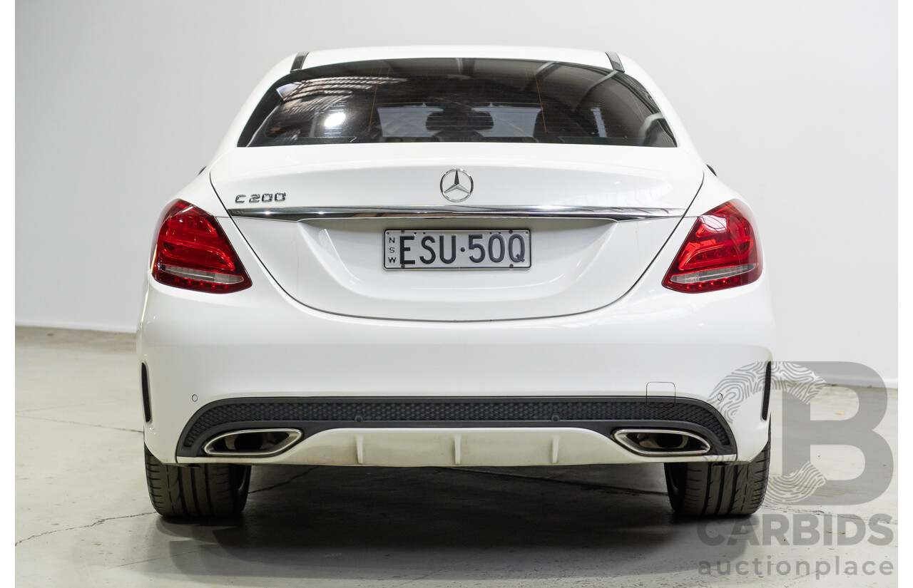 04/2015 Mercedes-Benz C200 (RWD) 205 4d Sedan White Turbo 2.0L