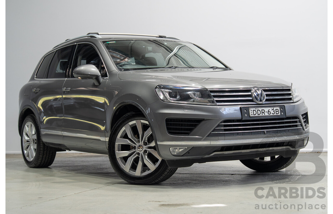 09/2015 Volkswagen Touareg V6 TDI (AWD) 7P MY16 4d Wagon Canyon Grey Turbo Diesel 3.0L
