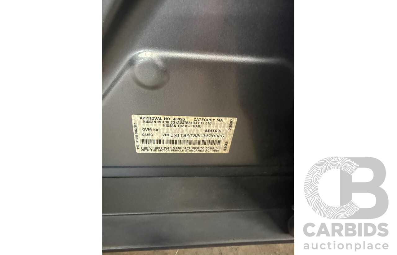 4/2020 Nissan X-Trail ST T32 Series 2 4d Wagon Gun Grey Metallic 2.5L