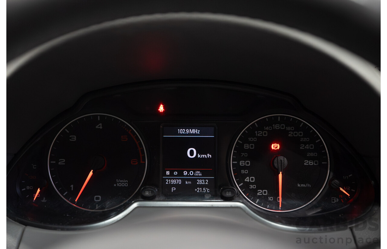 8/2010 Audi Q5 TDI Quattro S-Line (AWD) 8R MY11 4d Wagon Ice Silver Metallic Turbo Diesel V6 3.0L
