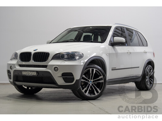 03/2012 BMW X5 xDrive30d (4x4) E70 MY12 UPGRADE 4d Wagon Alpine White Turbo Diesel 3.0L