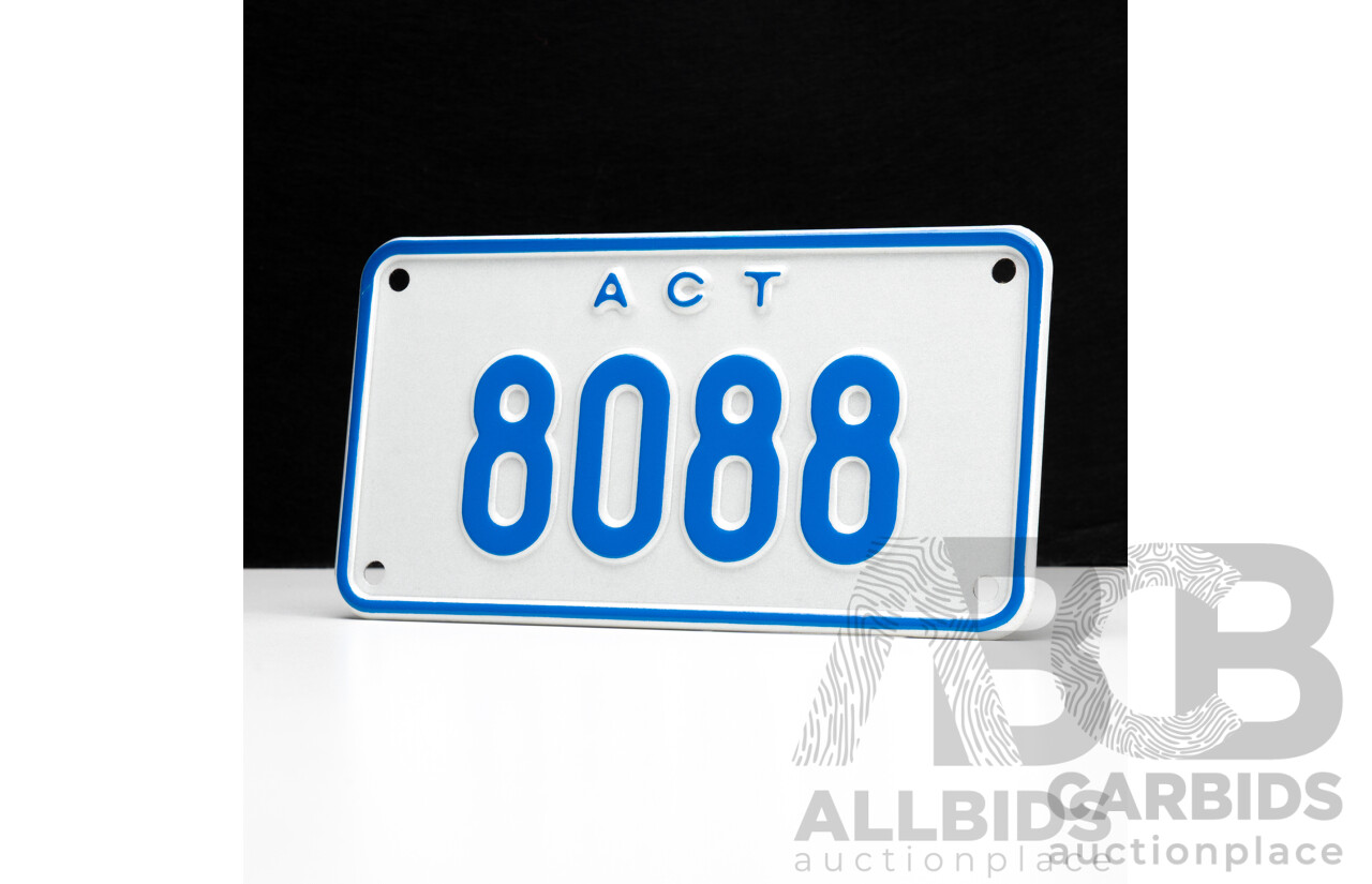 ACT MOTORBIKE NUMBER PLATE - 8088