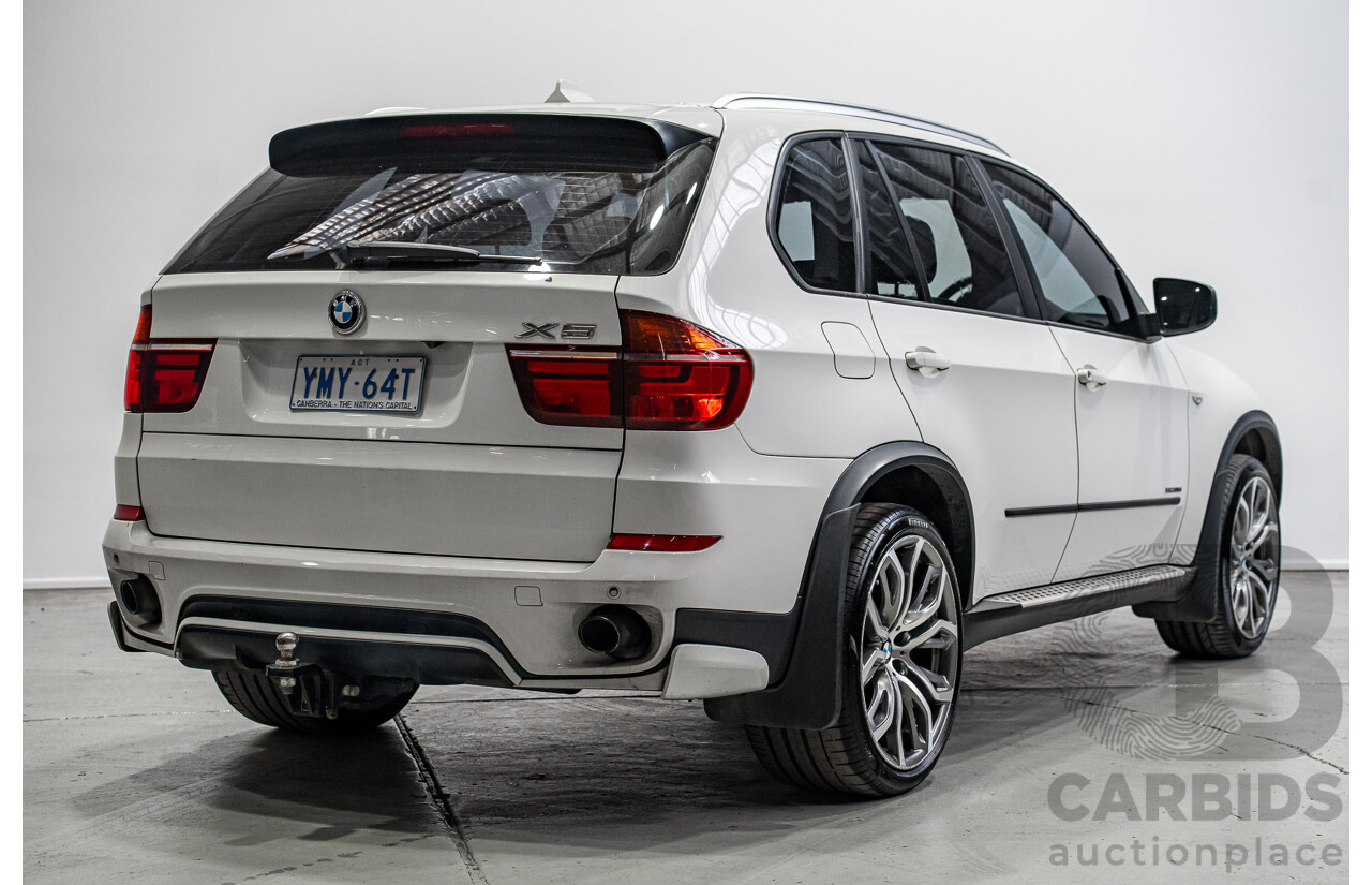 01/2013 BMW X5 Xdrive 30d E70 (AWD) MY12 Upgrade 4d Wagon Alpine White Turbo Diesel 3.0L