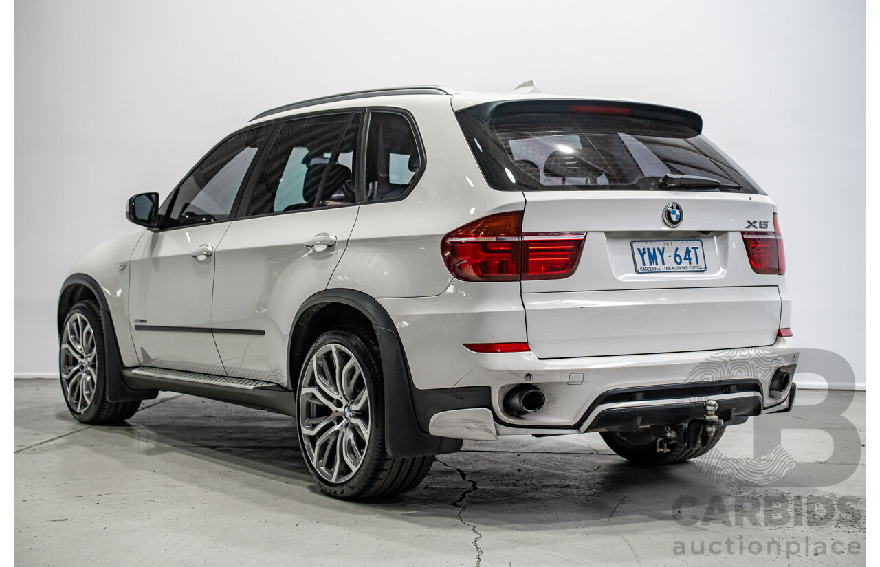 01/2013 BMW X5 Xdrive 30d E70 (AWD) MY12 Upgrade 4d Wagon Alpine White Turbo Diesel 3.0L