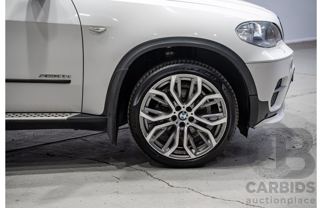 01/2013 BMW X5 Xdrive 30d E70 (AWD) MY12 Upgrade 4d Wagon Alpine White Turbo Diesel 3.0L