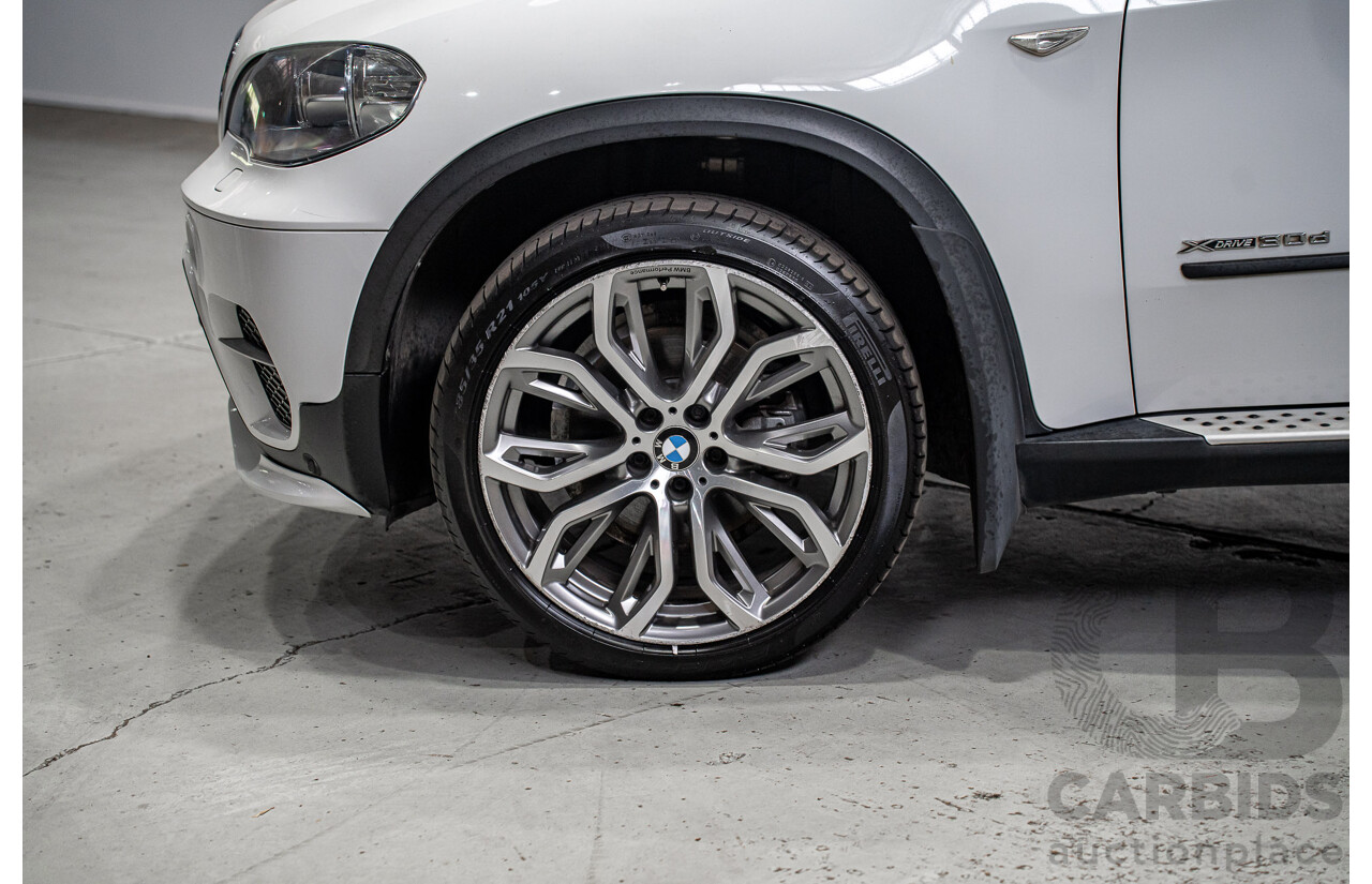 01/2013 BMW X5 Xdrive 30d E70 (AWD) MY12 Upgrade 4d Wagon Alpine White Turbo Diesel 3.0L