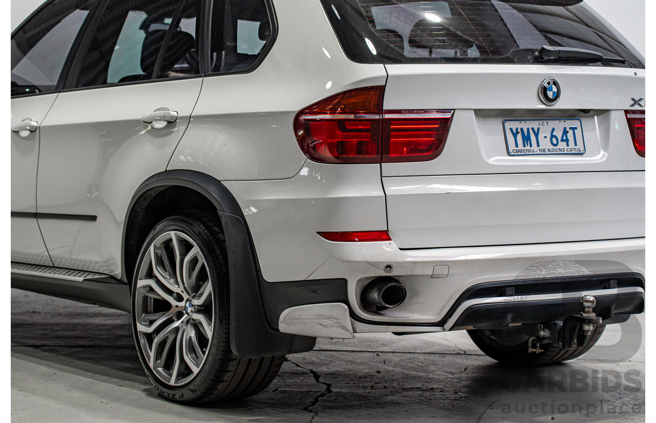 01/2013 BMW X5 Xdrive 30d E70 (AWD) MY12 Upgrade 4d Wagon Alpine White Turbo Diesel 3.0L