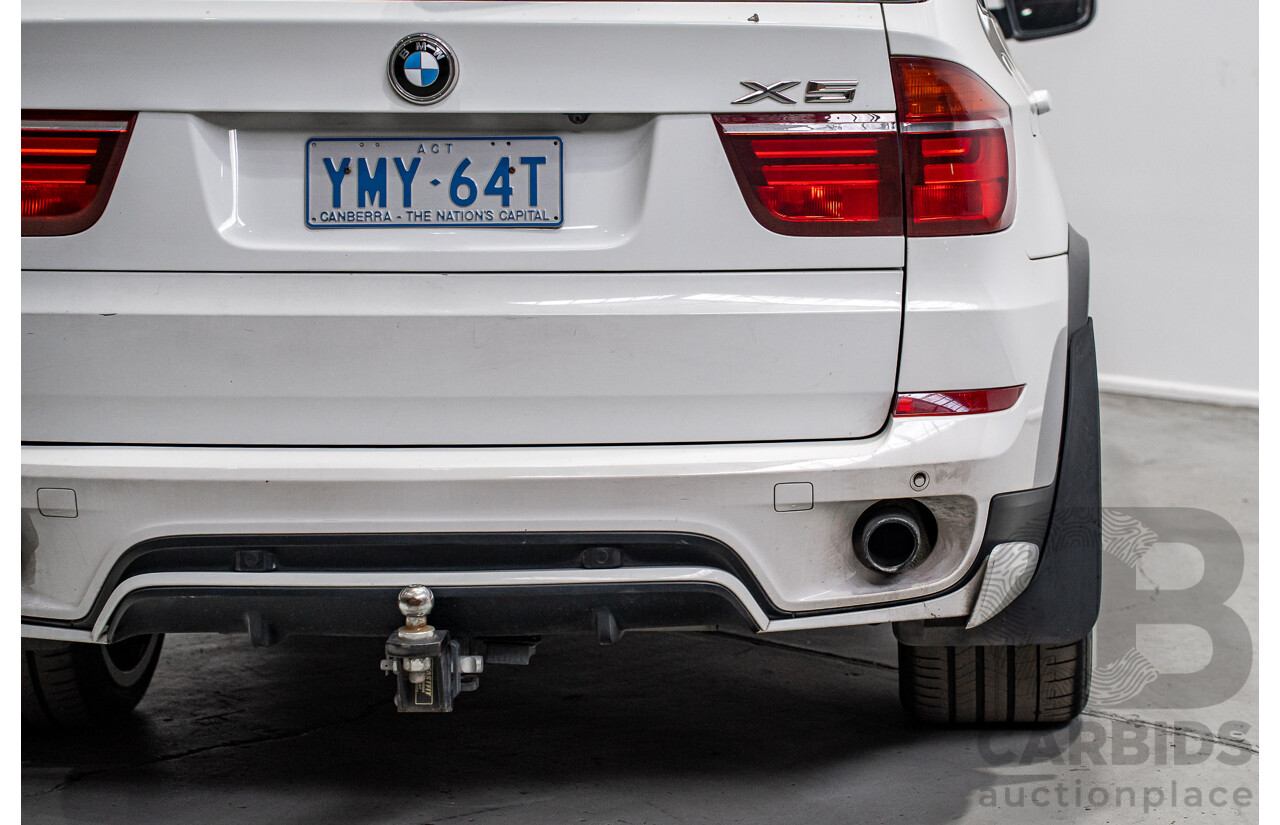 01/2013 BMW X5 Xdrive 30d E70 (AWD) MY12 Upgrade 4d Wagon Alpine White Turbo Diesel 3.0L