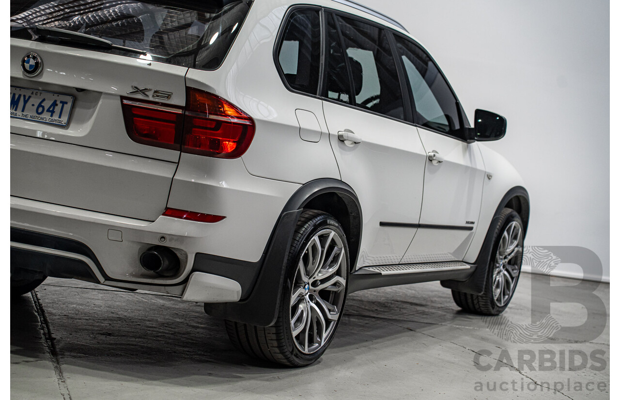 01/2013 BMW X5 Xdrive 30d E70 (AWD) MY12 Upgrade 4d Wagon Alpine White Turbo Diesel 3.0L