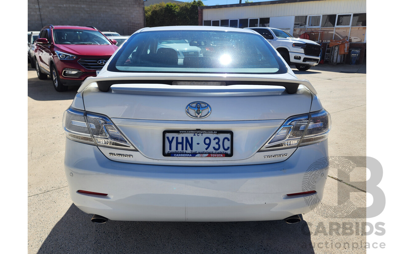 07/2011 Toyota Aurion Touring SE GSV40R 09 UPGRADE 4d Sedan White 3.5L
