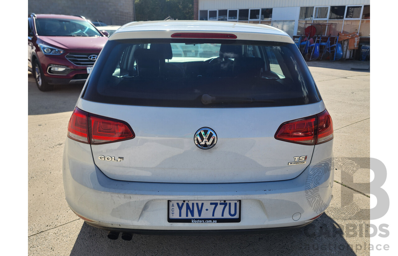 04/2014 Volkswagen Golf 90 TSI AU MY14 5d Hatchback White 1.4L