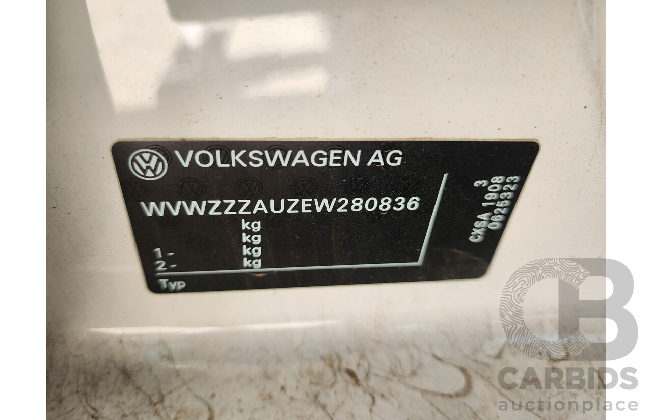 04/2014 Volkswagen Golf 90 TSI AU MY14 5d Hatchback White 1.4L
