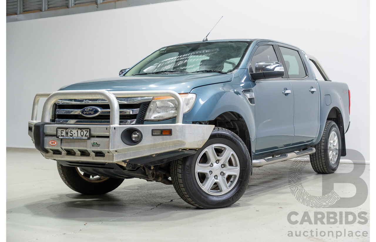 10/2014 Ford Ranger XLT 3.2 (4x4) PX Dual Cab Utility Blue Turbo Diesel 3.2L