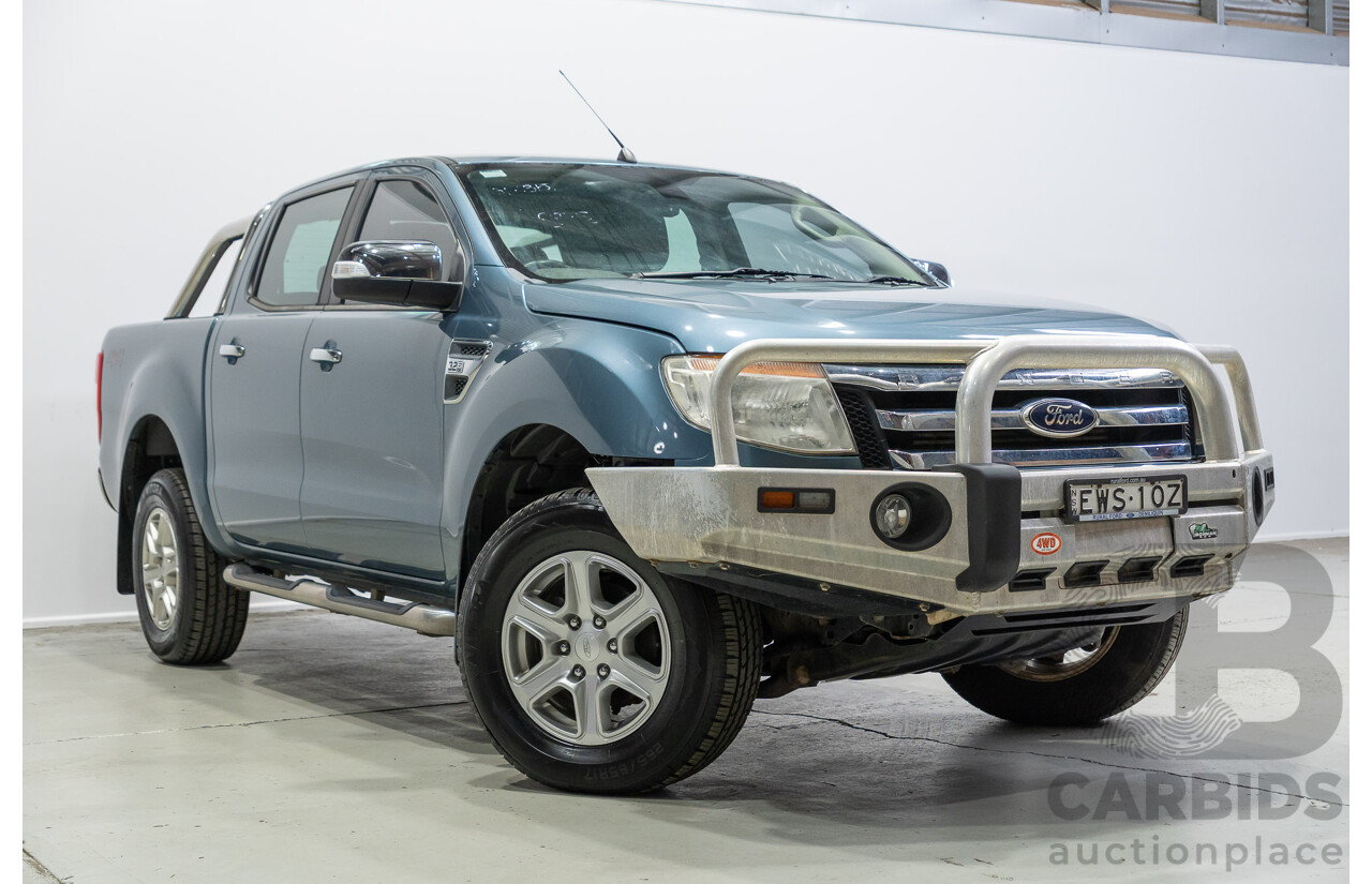 10/2014 Ford Ranger XLT 3.2 (4x4) PX Dual Cab Utility Blue Turbo Diesel 3.2L