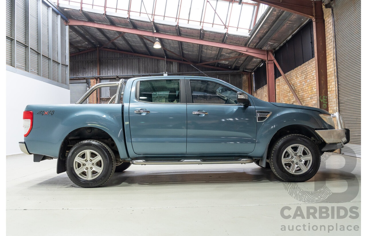 10/2014 Ford Ranger XLT 3.2 (4x4) PX Dual Cab Utility Blue Turbo Diesel 3.2L