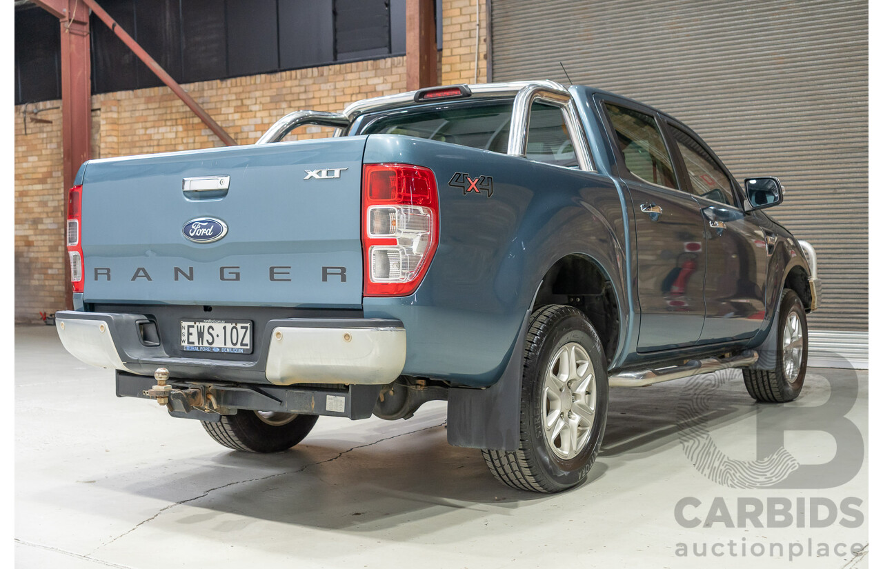 10/2014 Ford Ranger XLT 3.2 (4x4) PX Dual Cab Utility Blue Turbo Diesel 3.2L