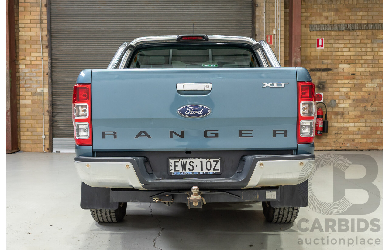 10/2014 Ford Ranger XLT 3.2 (4x4) PX Dual Cab Utility Blue Turbo Diesel 3.2L