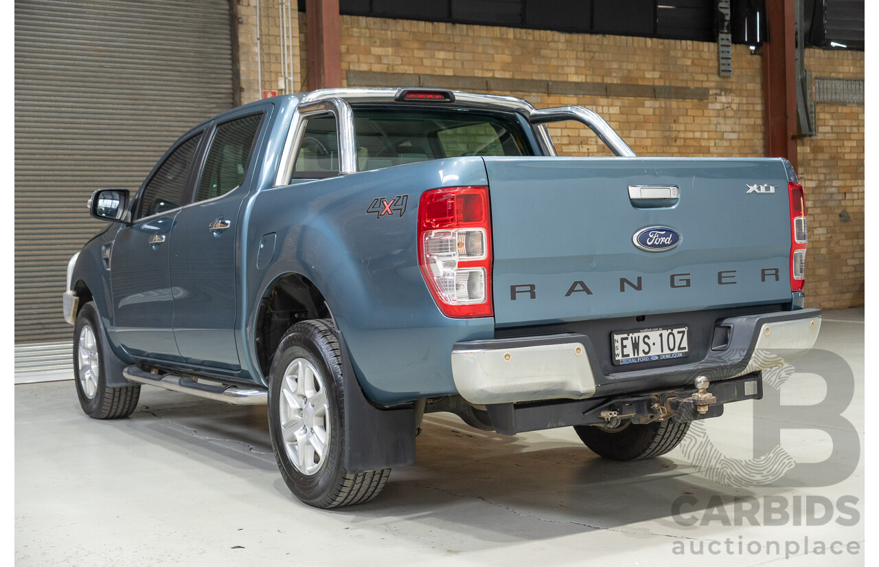 10/2014 Ford Ranger XLT 3.2 (4x4) PX Dual Cab Utility Blue Turbo Diesel 3.2L