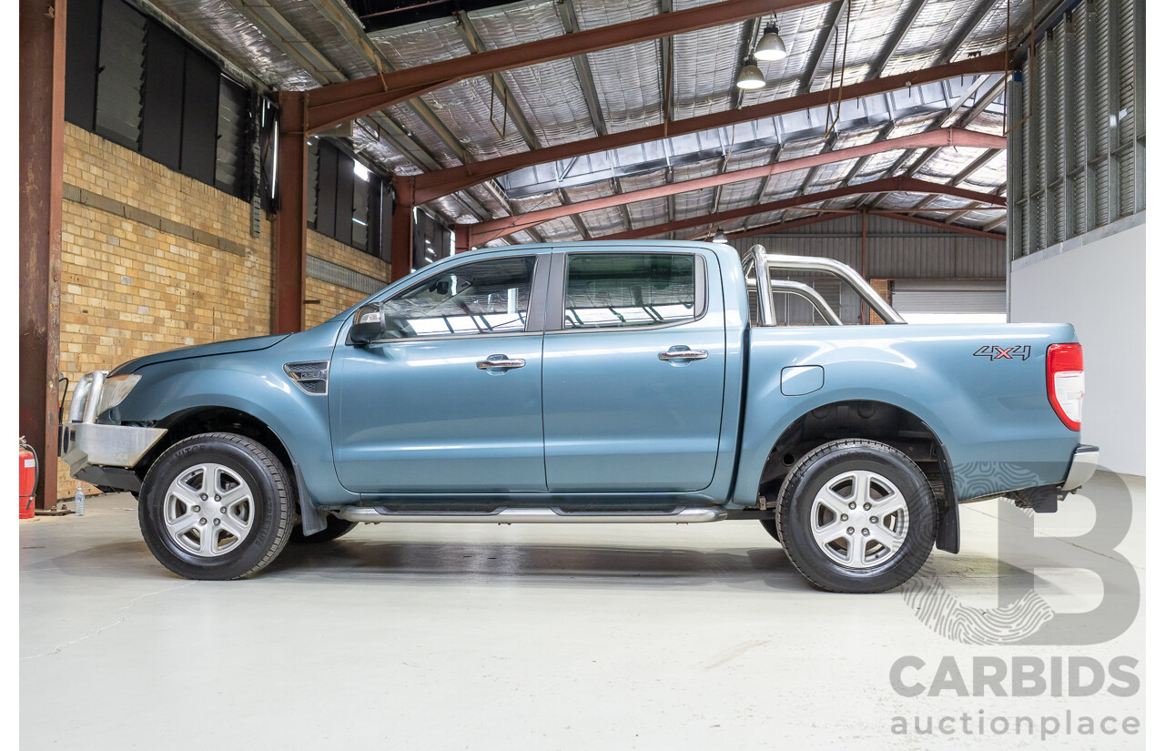 10/2014 Ford Ranger XLT 3.2 (4x4) PX Dual Cab Utility Blue Turbo Diesel 3.2L