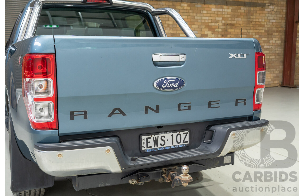 10/2014 Ford Ranger XLT 3.2 (4x4) PX Dual Cab Utility Blue Turbo Diesel 3.2L