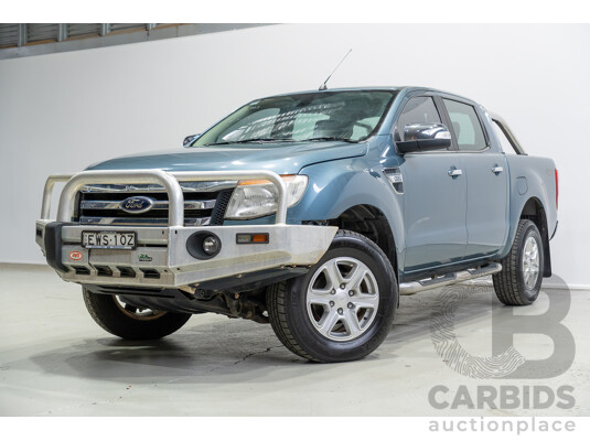 10/2014 Ford Ranger XLT 3.2 (4x4) PX Dual Cab Utility Blue Turbo Diesel 3.2L