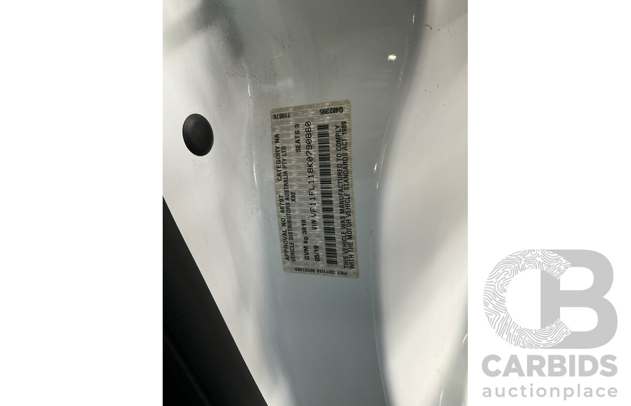 05/2019 Renault Trafic LWB Low X82 MY17 Update 4d Van White 1.6L