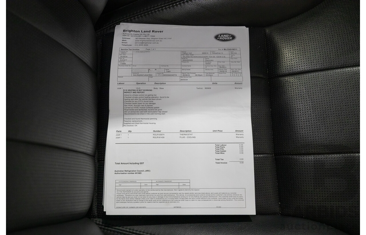 1/2018 Land Rover Discovery SD4 HSE (AWD) MY18 4d Wagon Storm Grey Twin Turbo Diesel 2.0L - 7 Seater