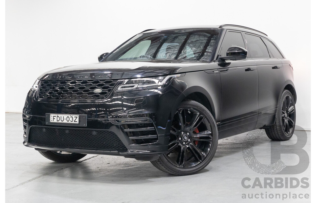 1/2018 Range Rover Velar D240 R-Dynamic S (AWD) MY18 4d Wagon Santori Black Metallic Twin Turbo Diesel 2.0L