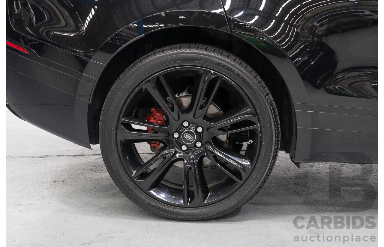 1/2018 Range Rover Velar D240 R-Dynamic S (AWD) MY18 4d Wagon Santori Black Metallic Twin Turbo Diesel 2.0L