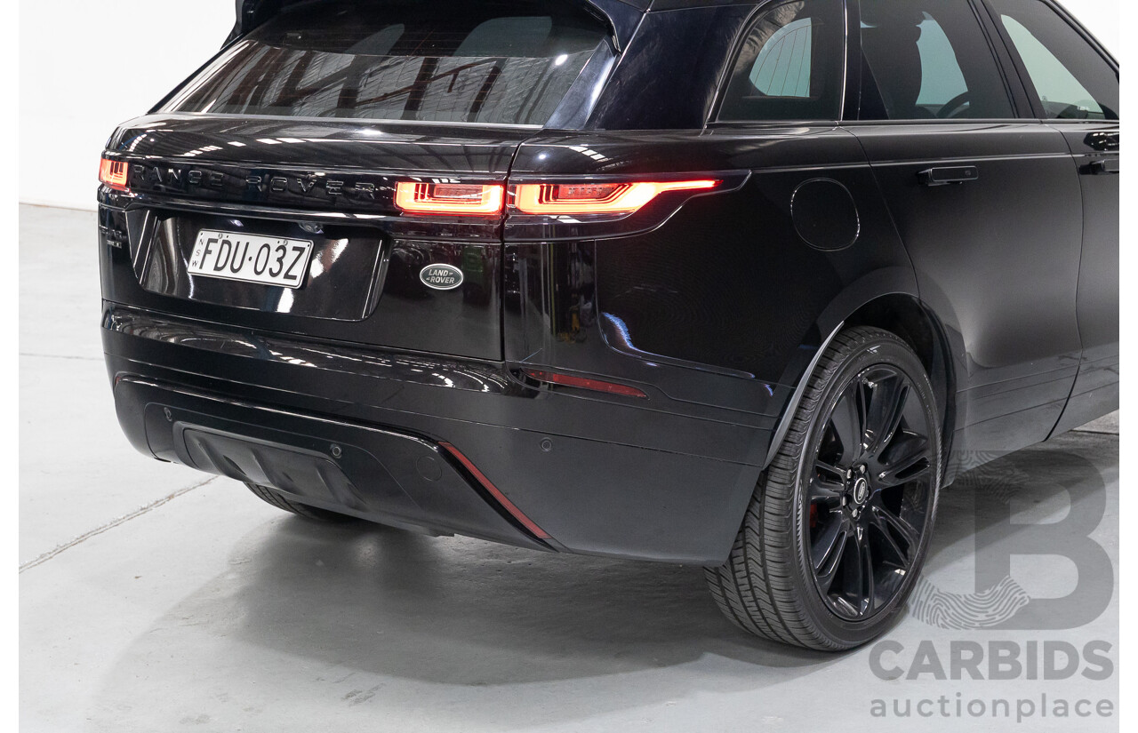 1/2018 Range Rover Velar D240 R-Dynamic S (AWD) MY18 4d Wagon Santori Black Metallic Twin Turbo Diesel 2.0L