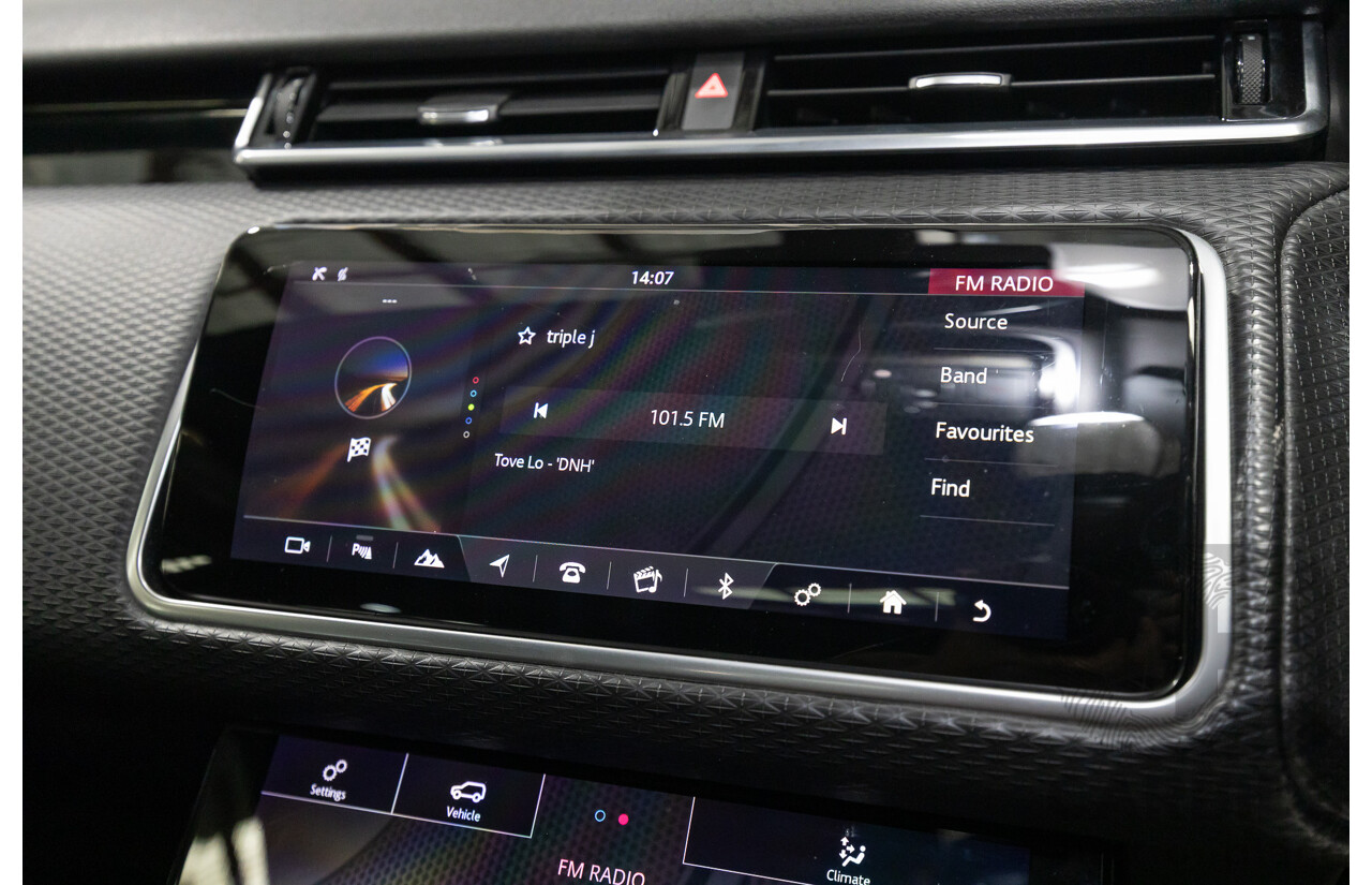 1/2018 Range Rover Velar D240 R-Dynamic S (AWD) MY18 4d Wagon Santori Black Metallic Twin Turbo Diesel 2.0L
