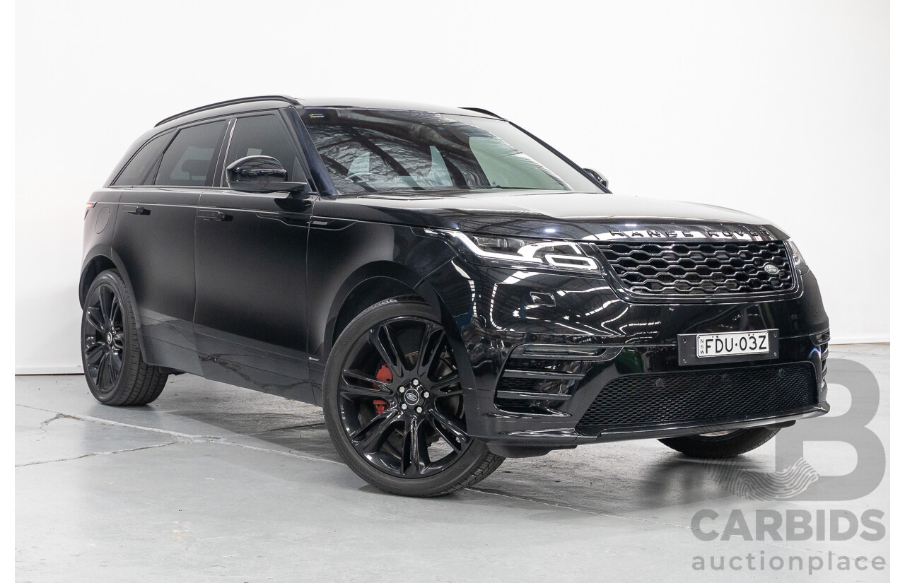 1/2018 Range Rover Velar D240 R-Dynamic S (AWD) MY18 4d Wagon Santori Black Metallic Twin Turbo Diesel 2.0L