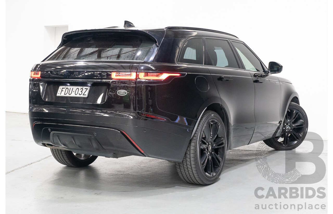 1/2018 Range Rover Velar D240 R-Dynamic S (AWD) MY18 4d Wagon Santori Black Metallic Twin Turbo Diesel 2.0L