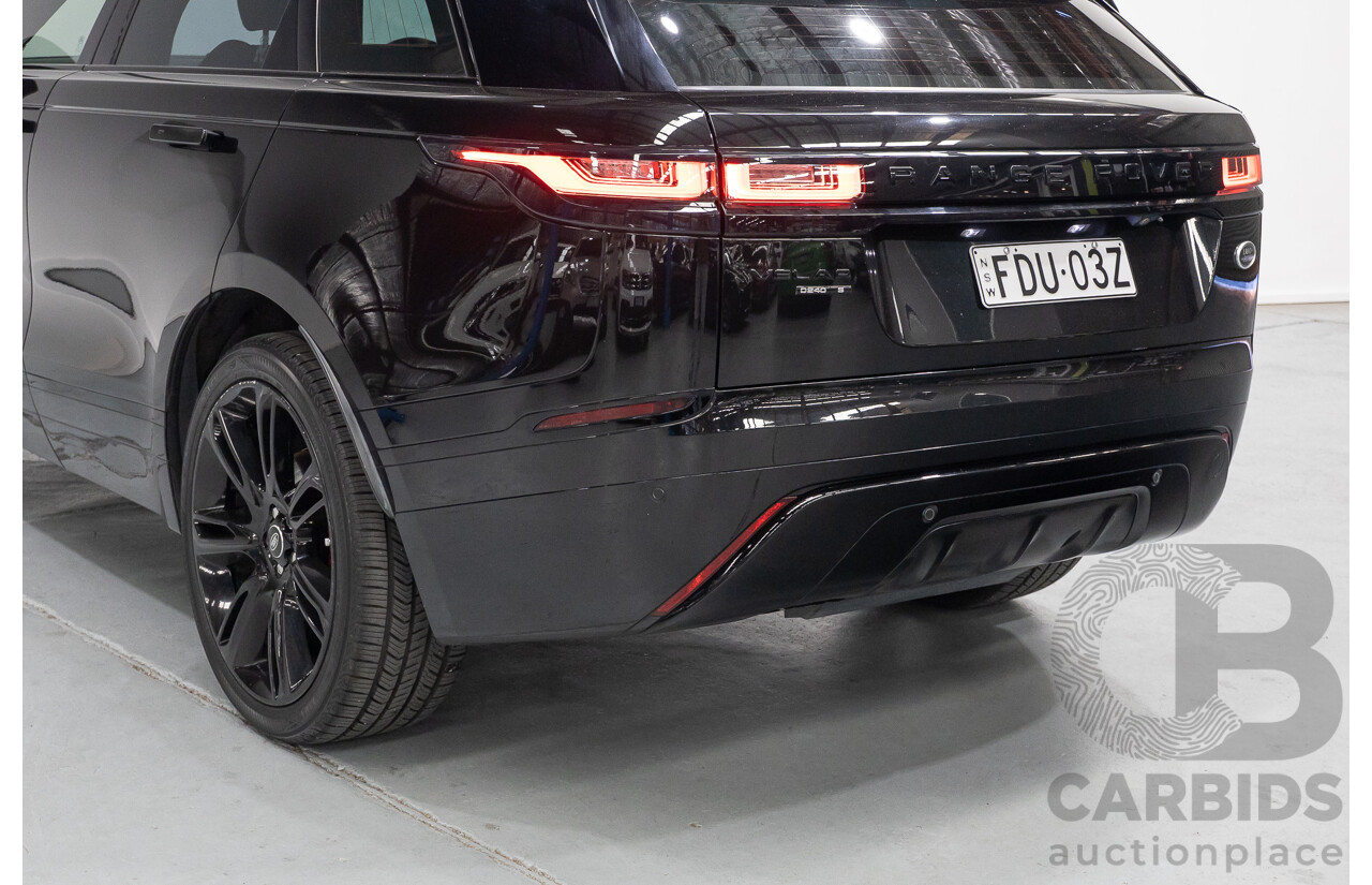1/2018 Range Rover Velar D240 R-Dynamic S (AWD) MY18 4d Wagon Santori Black Metallic Twin Turbo Diesel 2.0L