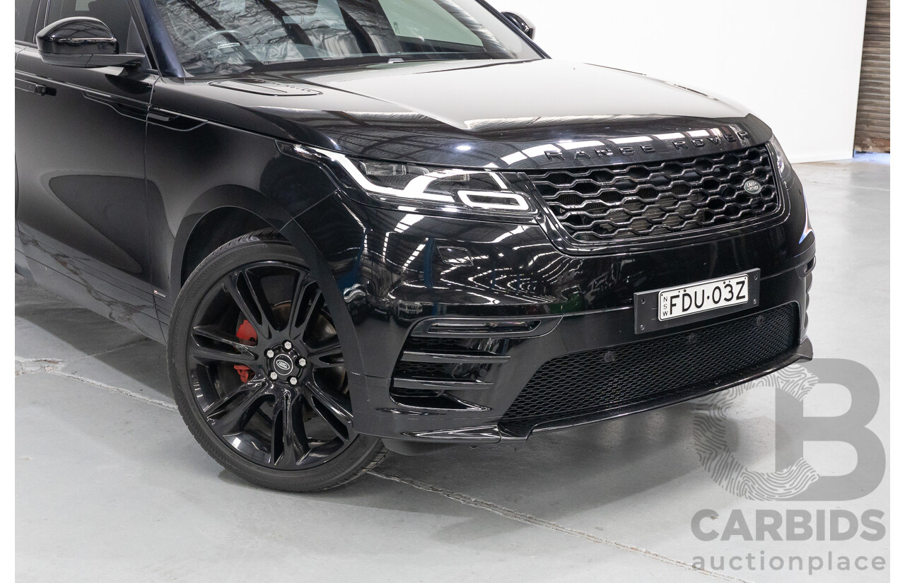 1/2018 Range Rover Velar D240 R-Dynamic S (AWD) MY18 4d Wagon Santori Black Metallic Twin Turbo Diesel 2.0L