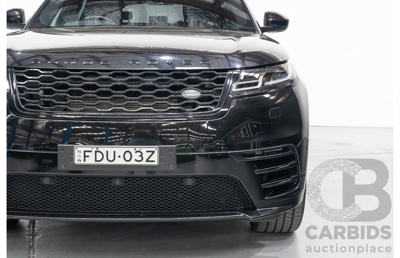 1/2018 Range Rover Velar D240 R-Dynamic S (AWD) MY18 4d Wagon Santori Black Metallic Twin Turbo Diesel 2.0L