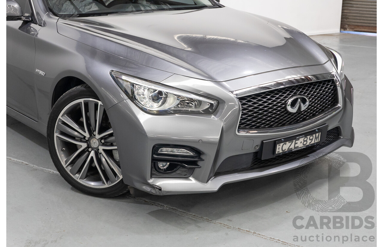4/2015 Infiniti Q50 Hybrid S Premium (AWD) V37 4d Sedan Shadow Grey Metallic V6 3.5L