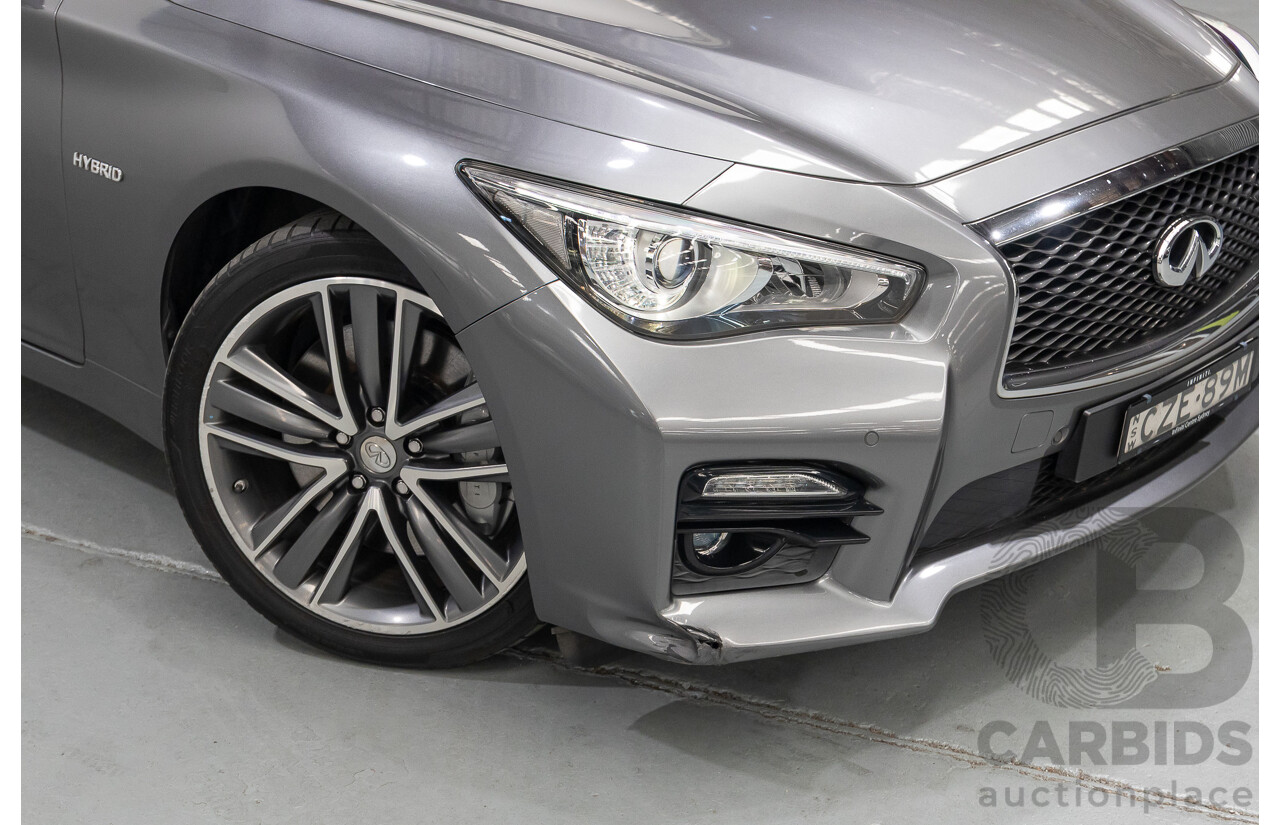 4/2015 Infiniti Q50 Hybrid S Premium (AWD) V37 4d Sedan Shadow Grey Metallic V6 3.5L