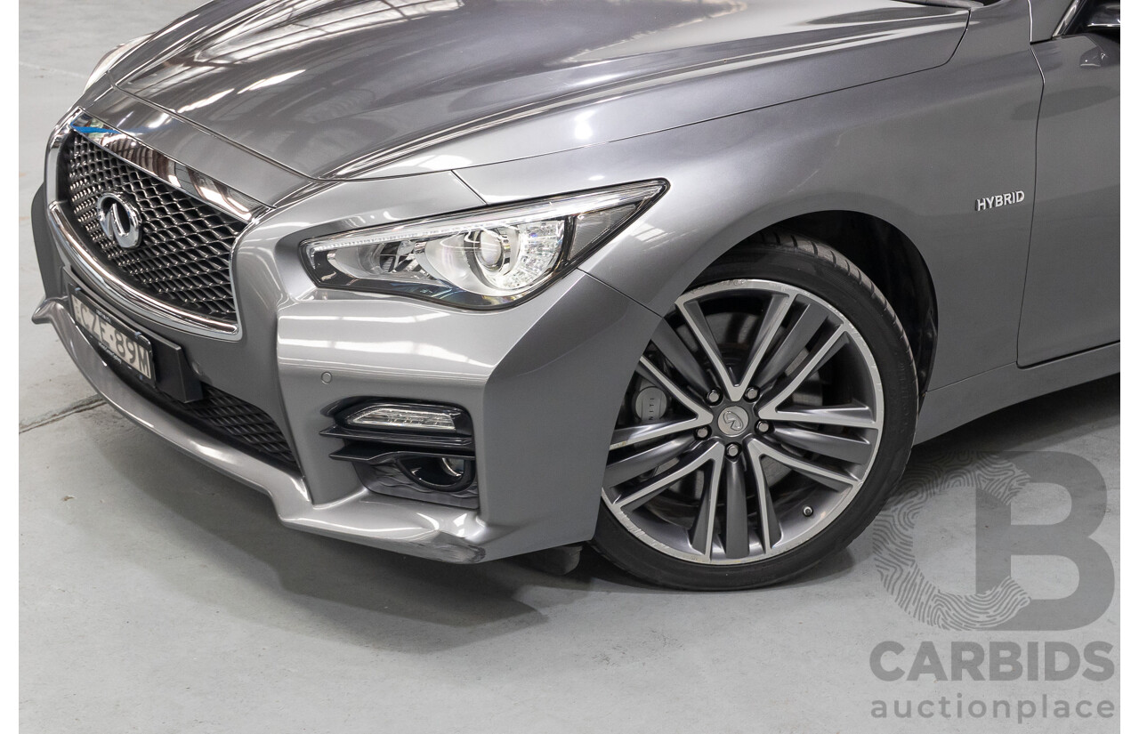 4/2015 Infiniti Q50 Hybrid S Premium (AWD) V37 4d Sedan Shadow Grey Metallic V6 3.5L