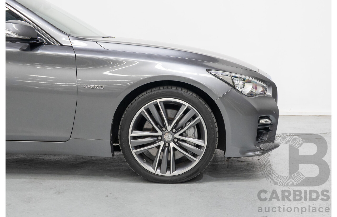 4/2015 Infiniti Q50 Hybrid S Premium (AWD) V37 4d Sedan Shadow Grey Metallic V6 3.5L