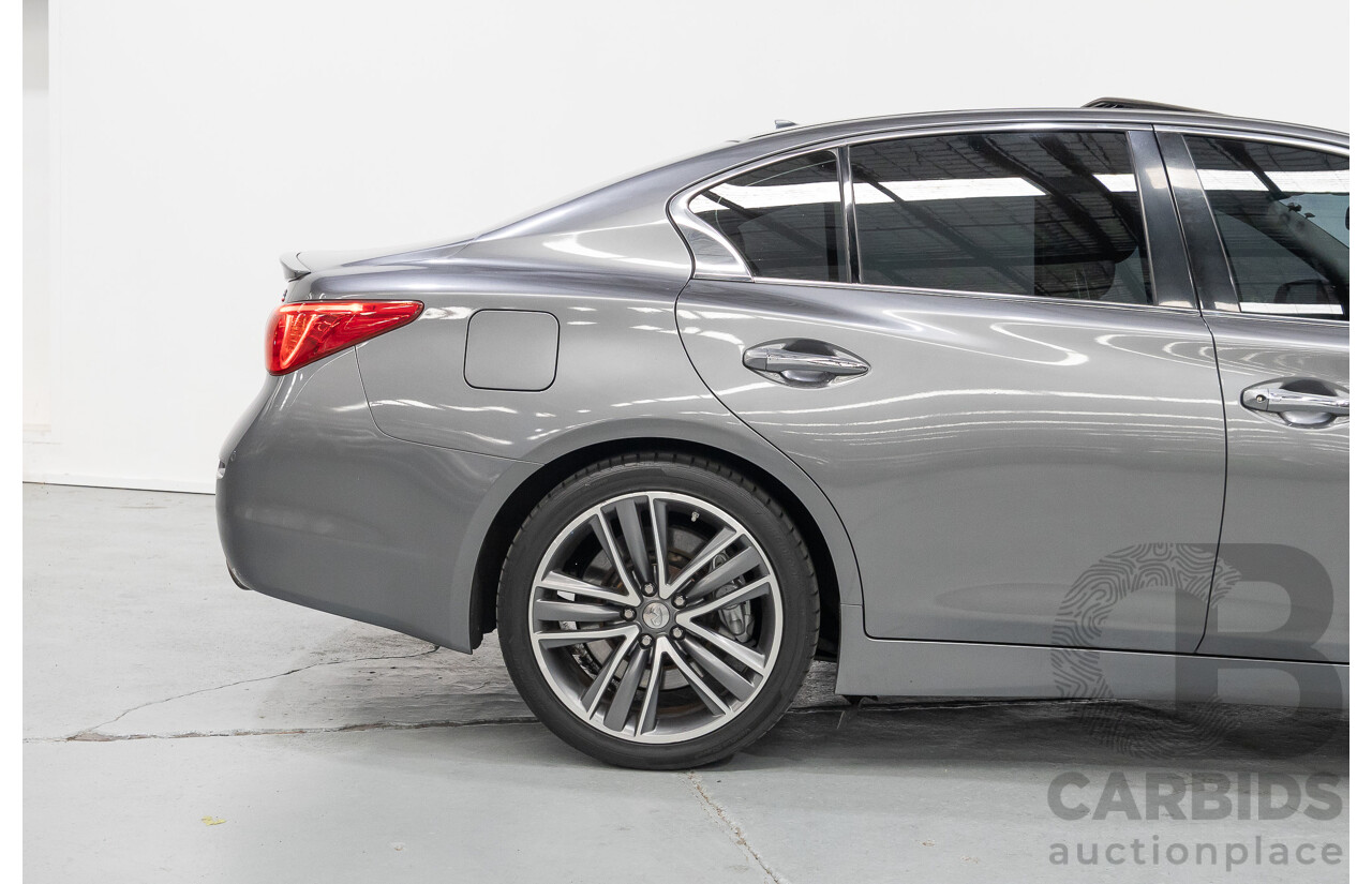 4/2015 Infiniti Q50 Hybrid S Premium (AWD) V37 4d Sedan Shadow Grey Metallic V6 3.5L