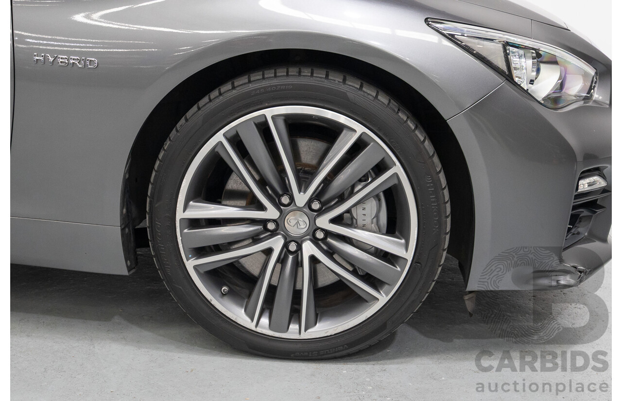 4/2015 Infiniti Q50 Hybrid S Premium (AWD) V37 4d Sedan Shadow Grey Metallic V6 3.5L