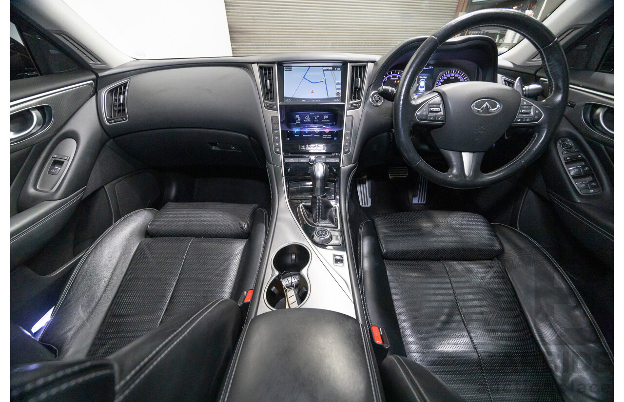 4/2015 Infiniti Q50 Hybrid S Premium (AWD) V37 4d Sedan Shadow Grey Metallic V6 3.5L