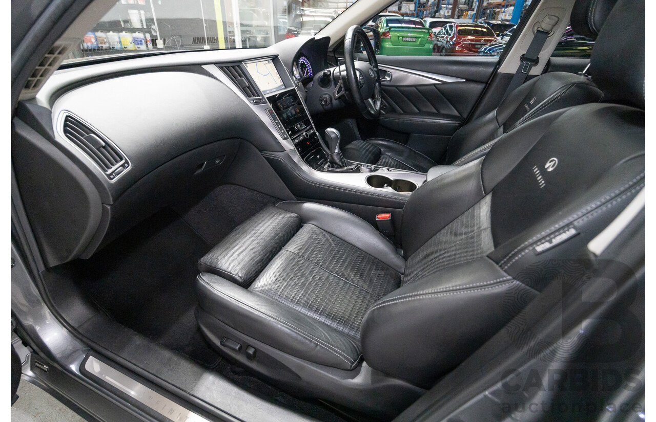 4/2015 Infiniti Q50 Hybrid S Premium (AWD) V37 4d Sedan Shadow Grey Metallic V6 3.5L