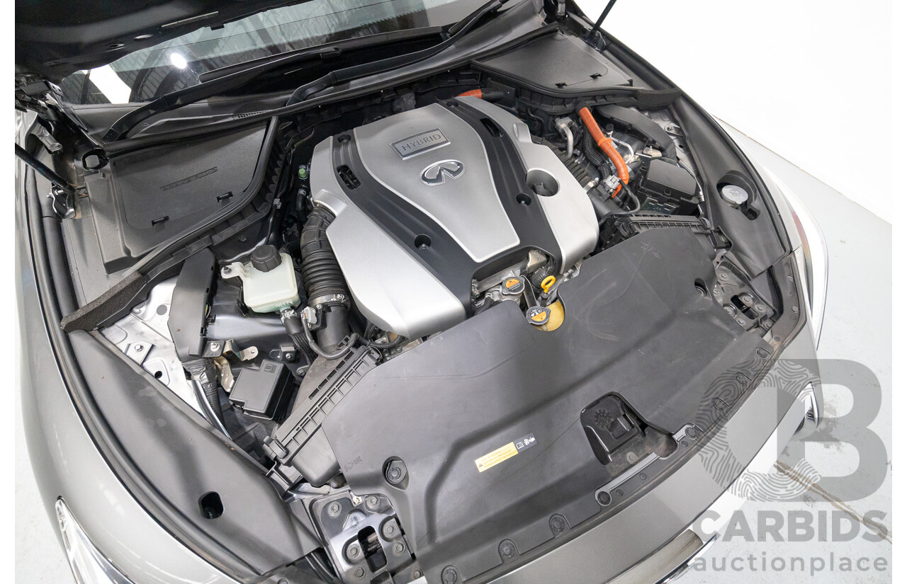 4/2015 Infiniti Q50 Hybrid S Premium (AWD) V37 4d Sedan Shadow Grey Metallic V6 3.5L